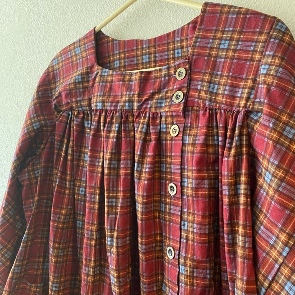 Handmade Merchant & Mills ‘Omilie’ Plaid Button up Dress dress - Picture 8 of 13
